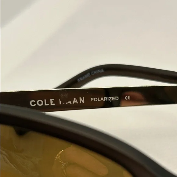 Cole Haan 57mm Polarized Sleek Square Matte Grey and Gold Women's Sunglasses - Picture 5 of 13